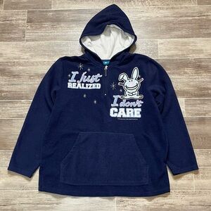 Vintage Y2K Happy Bunny Fleece 1/4 Zp Sweatshirt 1X